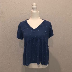 Francesca’s Blue Flower Top